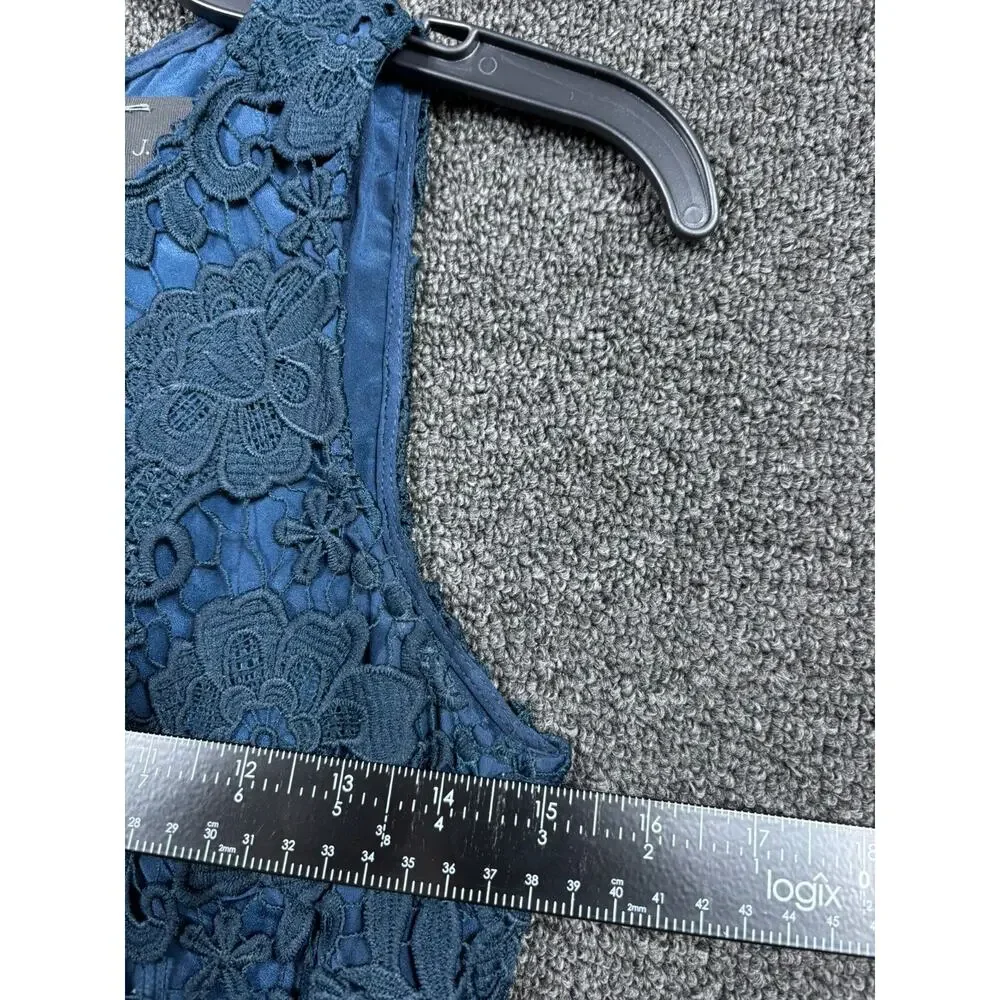 J. Crew Sheath Dress Womens Size 2 Caribbean Blue Lace Sleeveless Style C7152